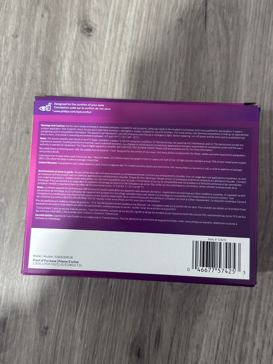 Philips LED Light Bulbs 3 Pack G16.5 Warmglow - photo 3