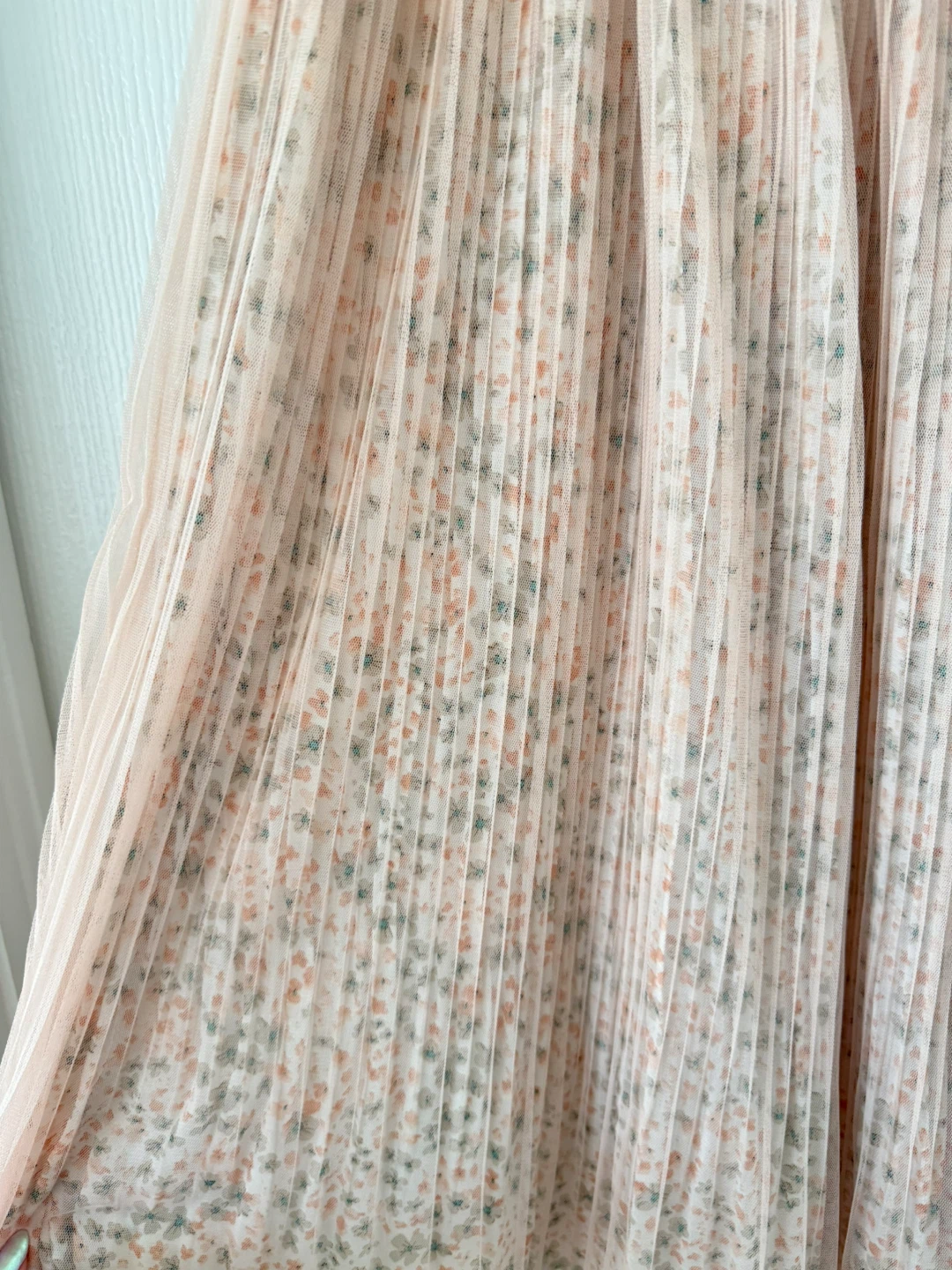 Peach Pleated Midi Skirt - photo 2