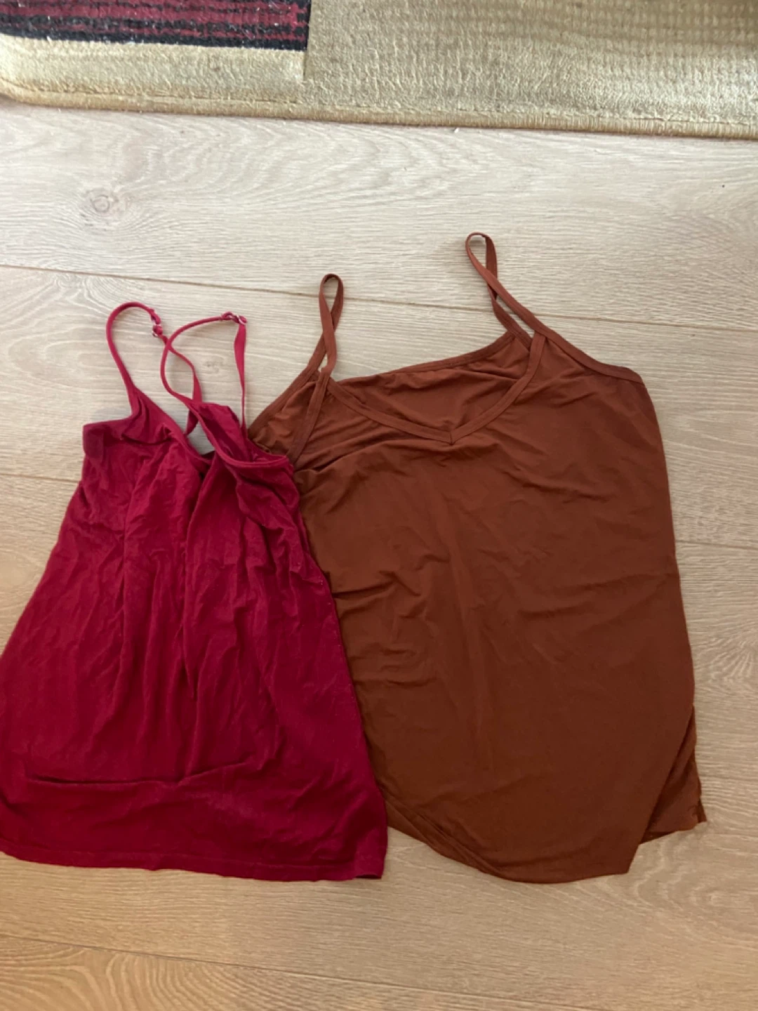 Two Camisoles - Red & Brown - photo 3
