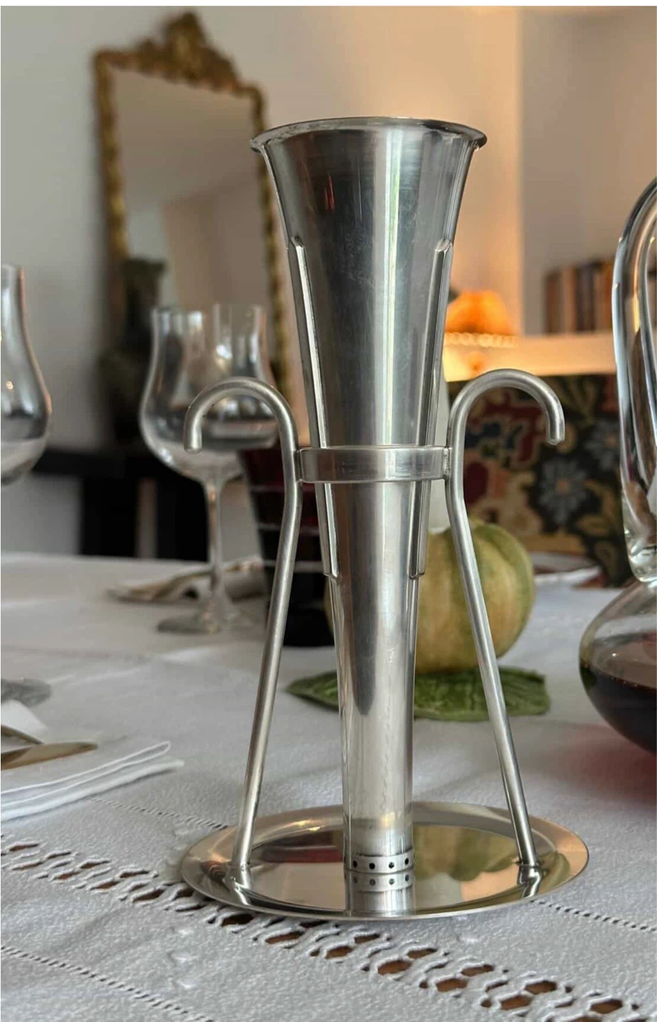 Rare Silver-plated wine bar funnel - photo 3