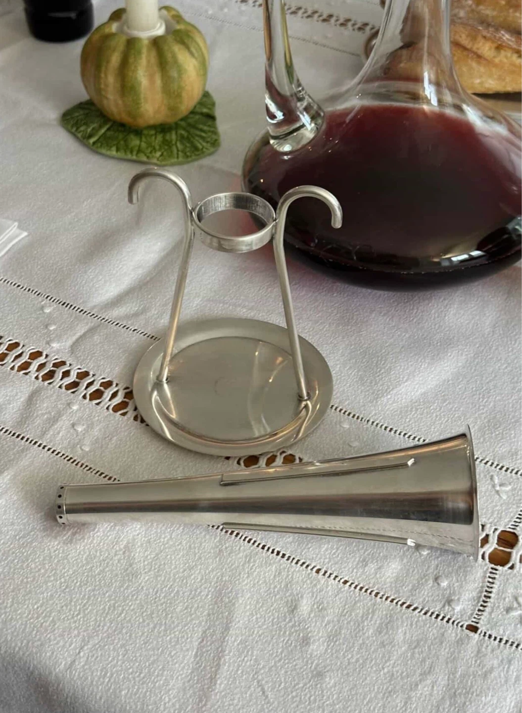 Rare Silver-plated wine bar funnel - photo 4