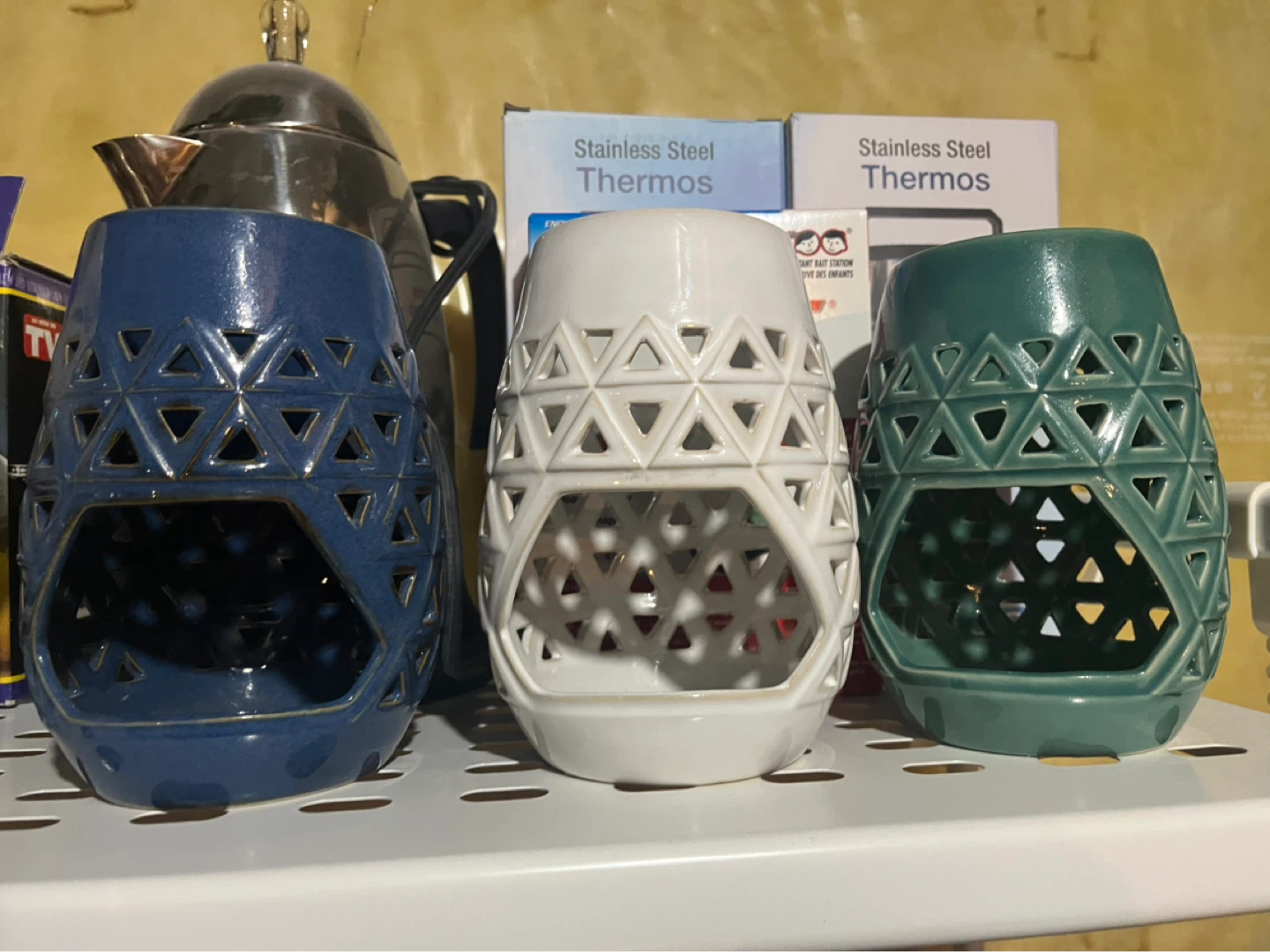 Ceramic Tealight Holder Lanterns (Set of 3)