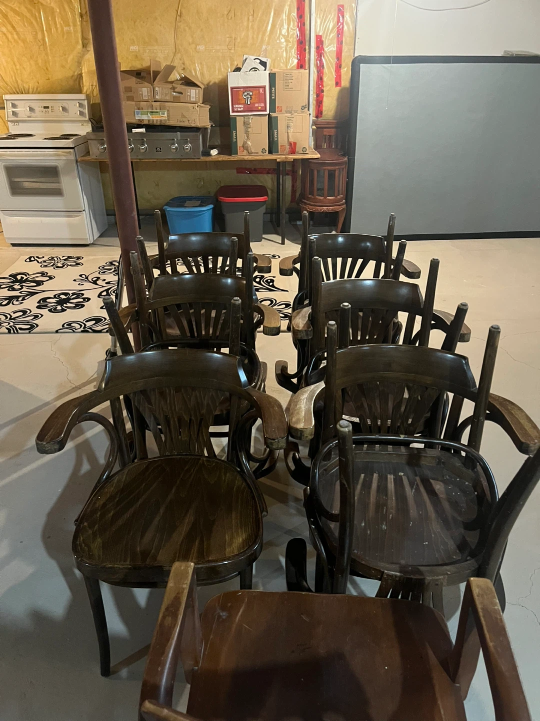 Wooden Chairs - Set of 11