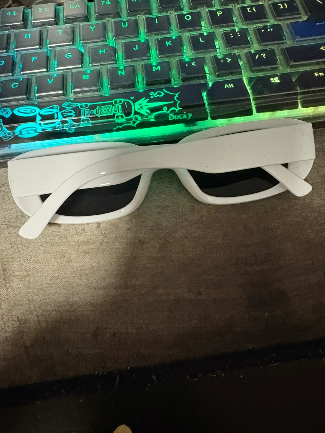 White Rectangular Sunglasses Summer Unisex - photo 2