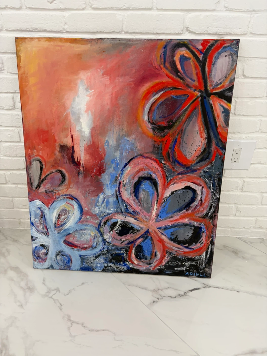 Abstract Floral Painting by Ariell - photo 2