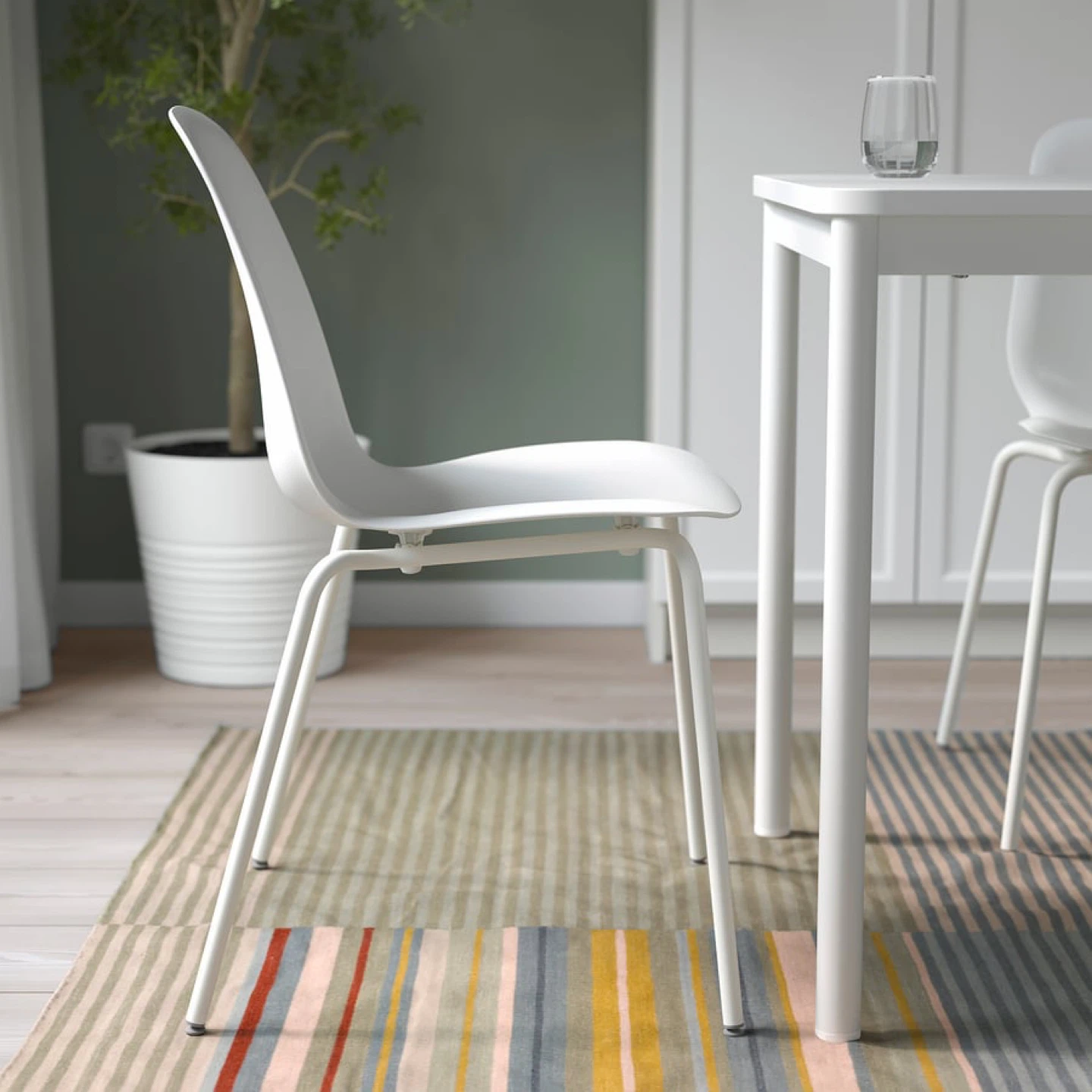 3 IKEA White Chairs - photo 4