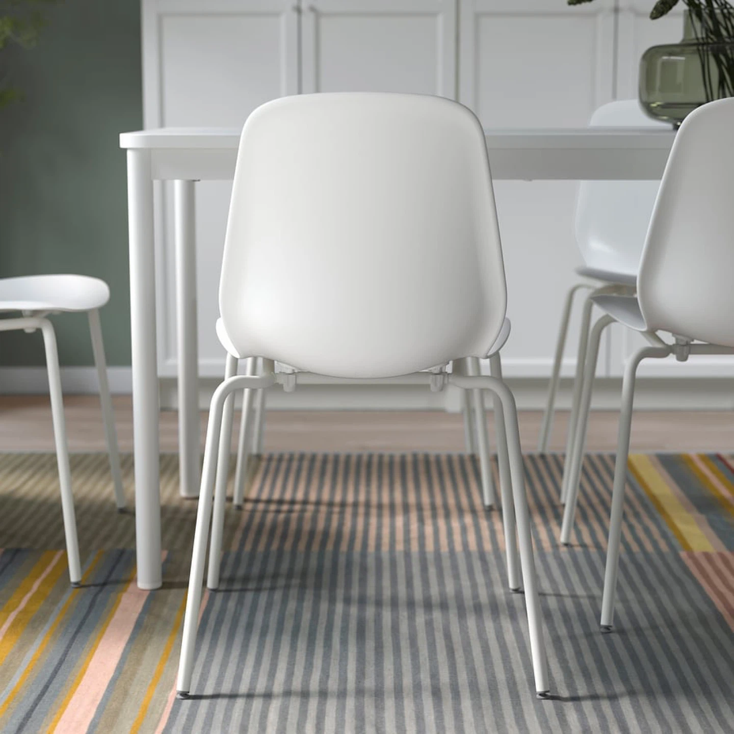 3 IKEA White Chairs - photo 5