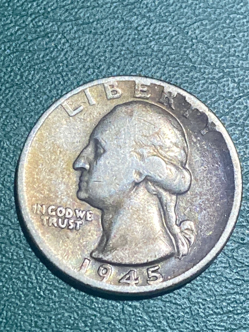 1945 Silver Quarter Dollar Coin