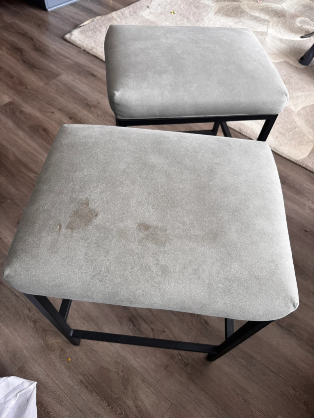 Pair of Gray bar stools - photo 2