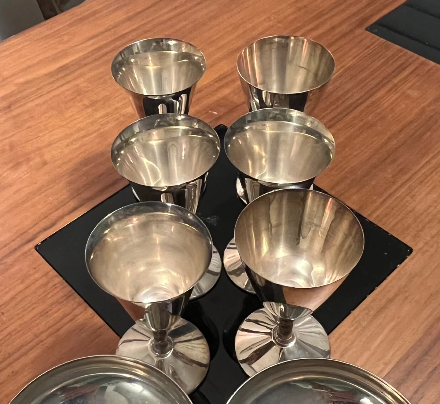 Set of 6 Silver Goblets