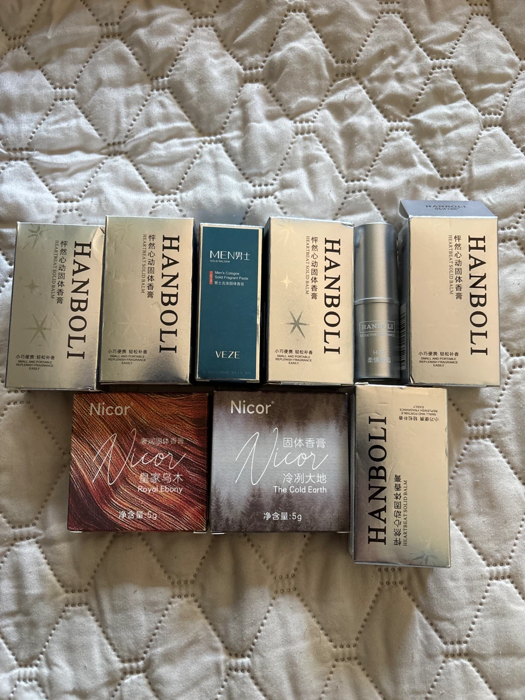 Hanboli Heartbeat Solid Balm & Nicor Solid Perfume Lot
