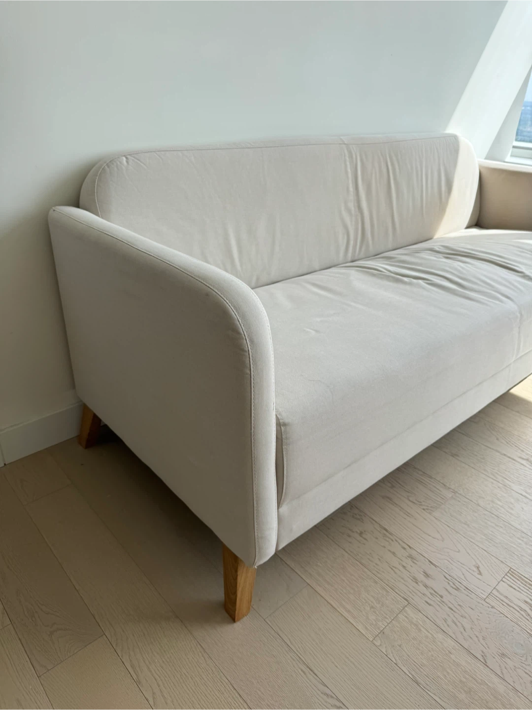 Cream Upholstered Sofa