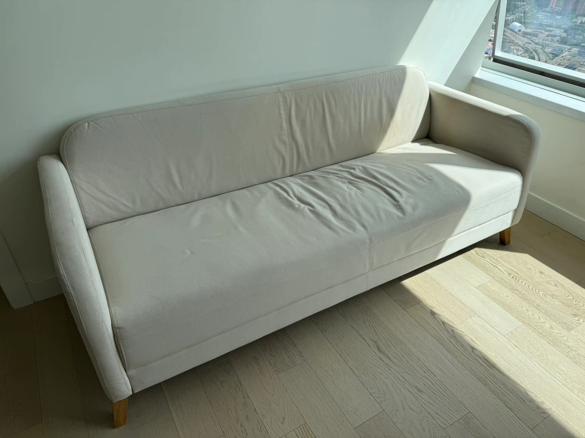 Cream Upholstered Sofa - photo 3