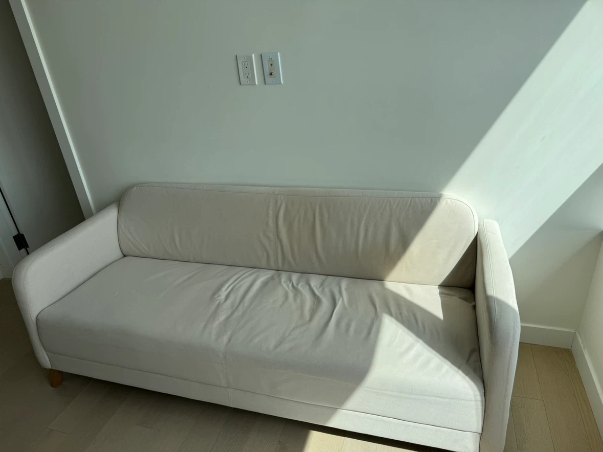 Cream Upholstered Sofa - photo 4
