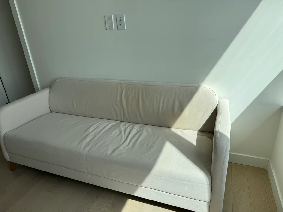 Cream Upholstered Sofa - photo 5