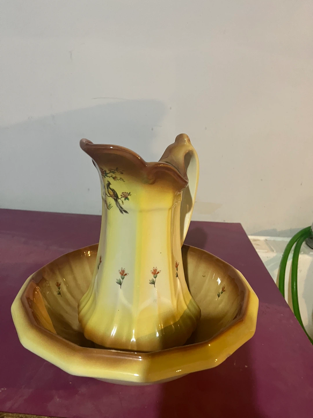 Vintage Pitcher and Wash Basin Set