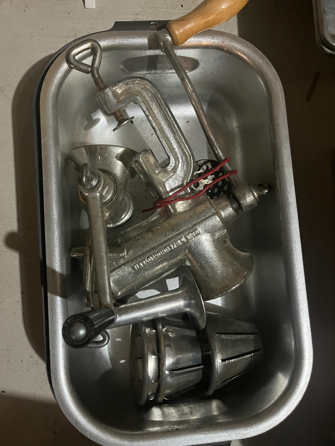 Vintage Meat Grinder and Accessories