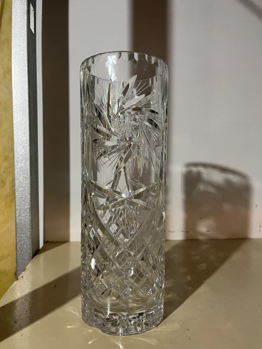 Cut Crystal Glass Vase
