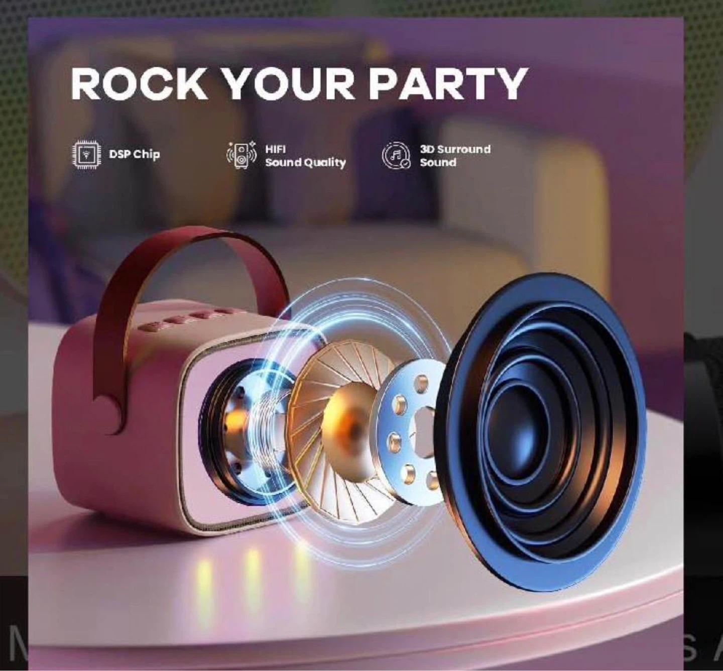 Karaoke Microphone and Speaker Set - photo 3