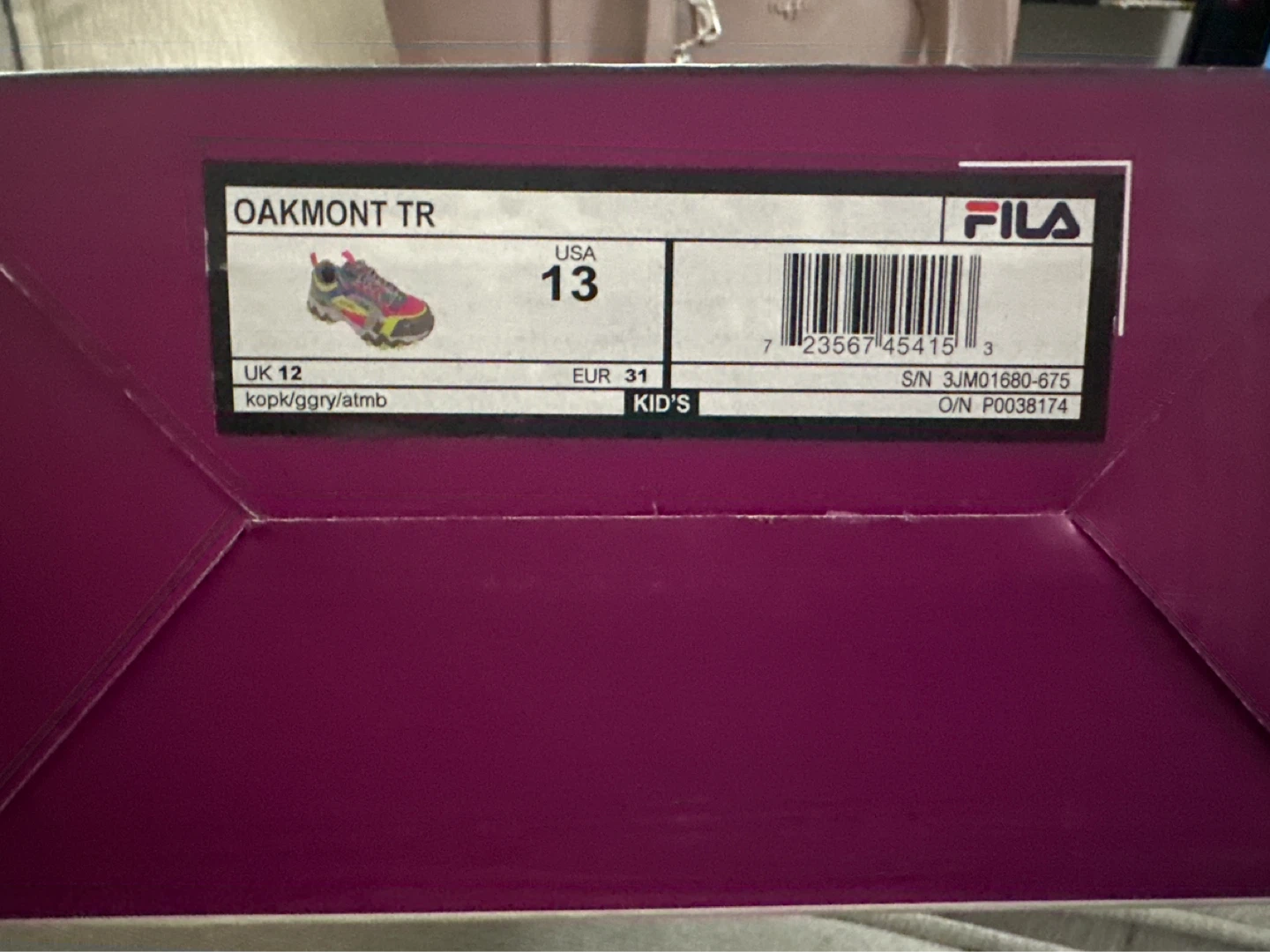 Fila Oakmont TR Kids Shoes - Size 13 - photo 3