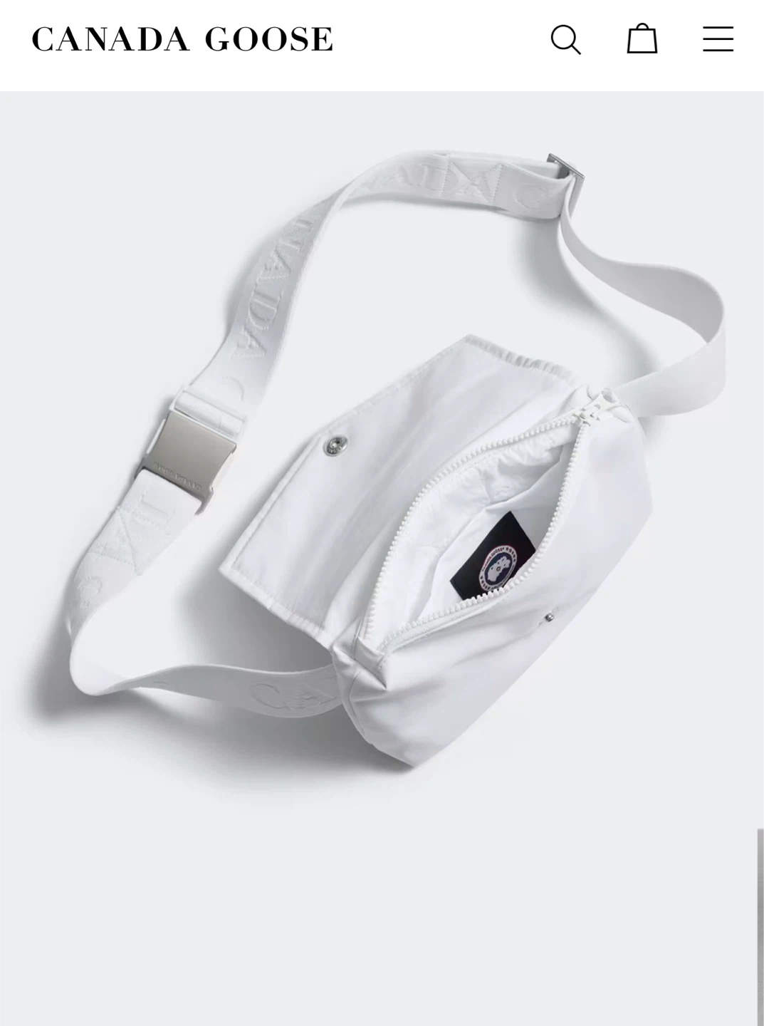 NEW✨Canada Goose Mini Waist Pack White - photo 4