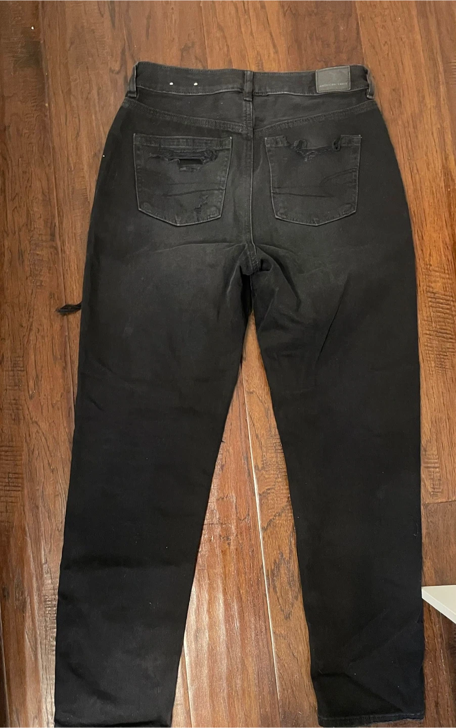 American Eagle Black Ripped Mom Jeans - photo 2