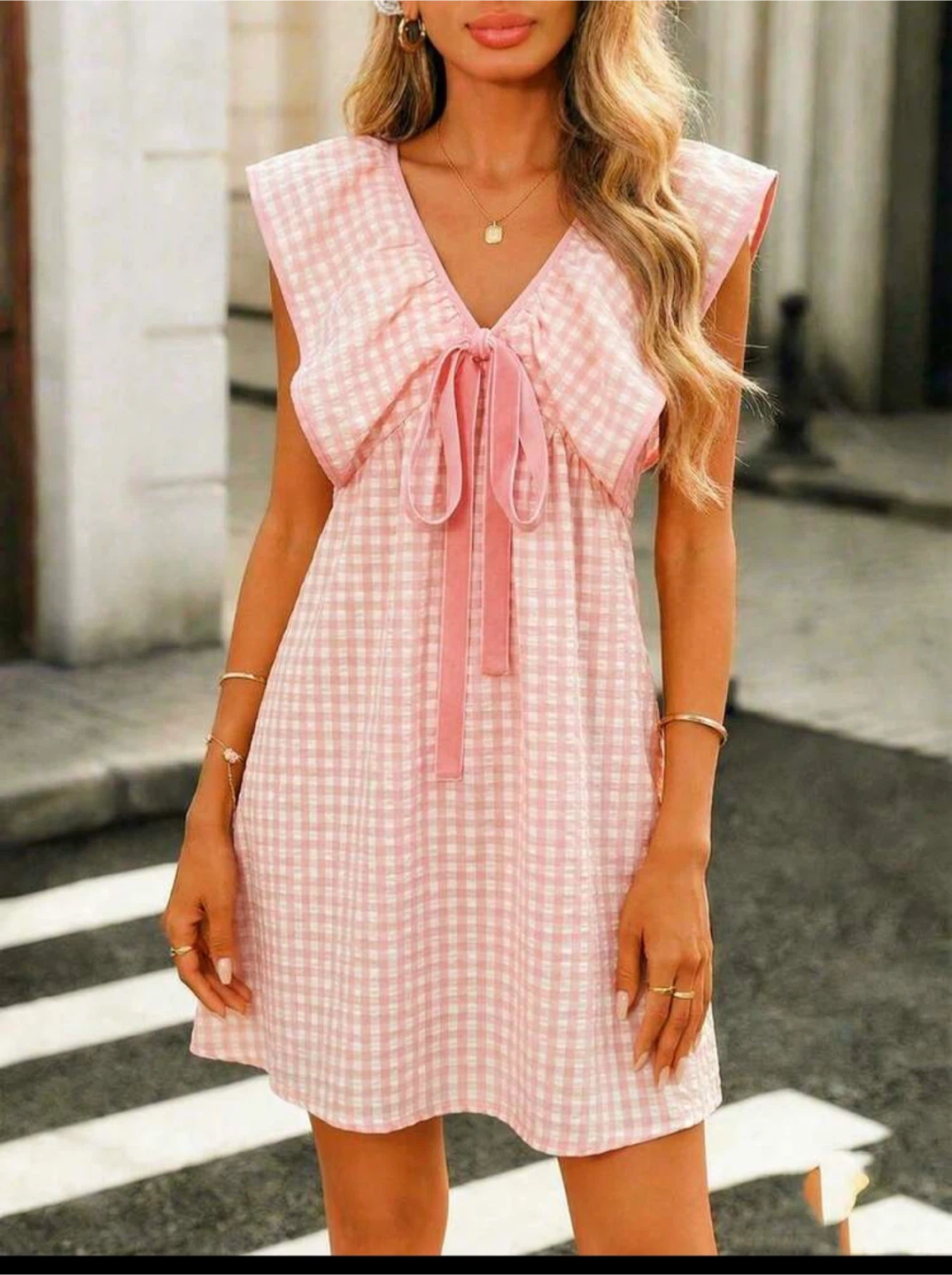 Pink Gingham Dress