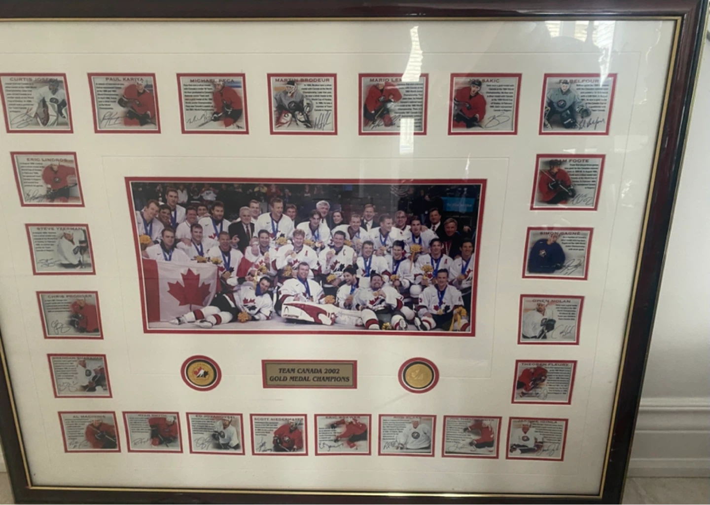 Team Canada 2002 Gold Medal Champions Framed Photo Collage