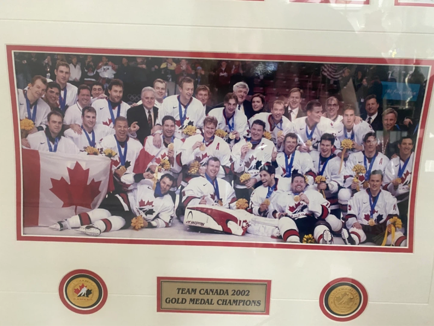 Team Canada 2002 Gold Medal Champions Framed Photo Collage - photo 2