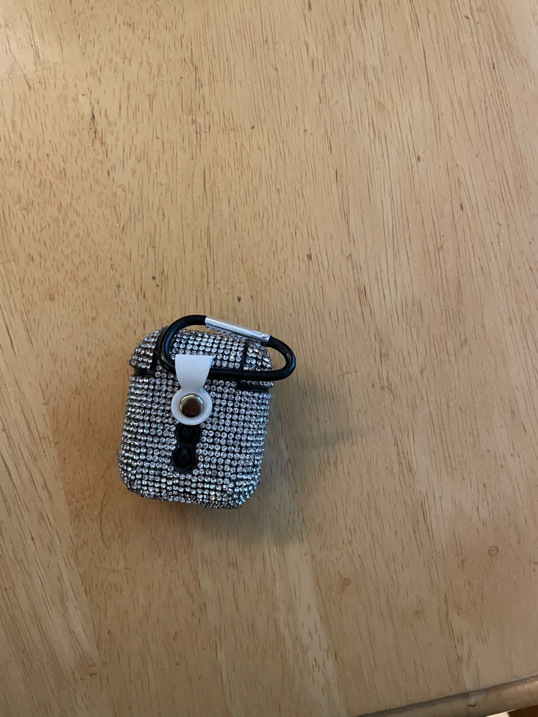 Rhinestone Earbud Case with Carabiner - photo 2