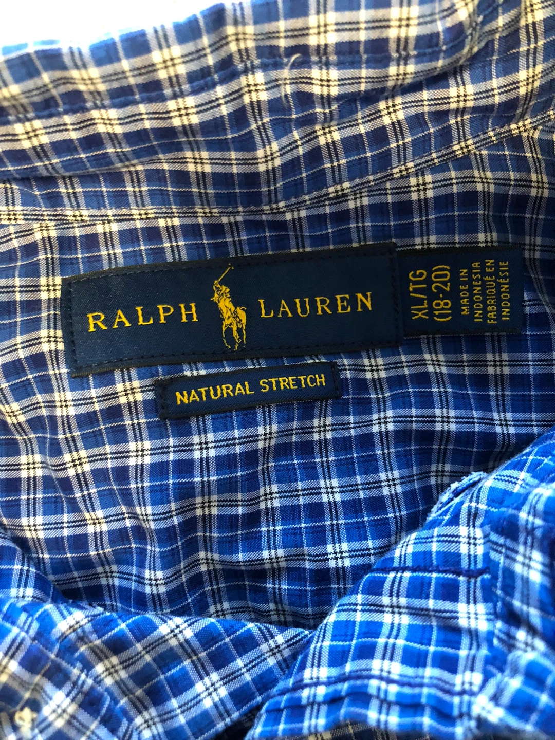Ralph Lauren Men's Blue Plaid Button-Up Shirt - photo 3