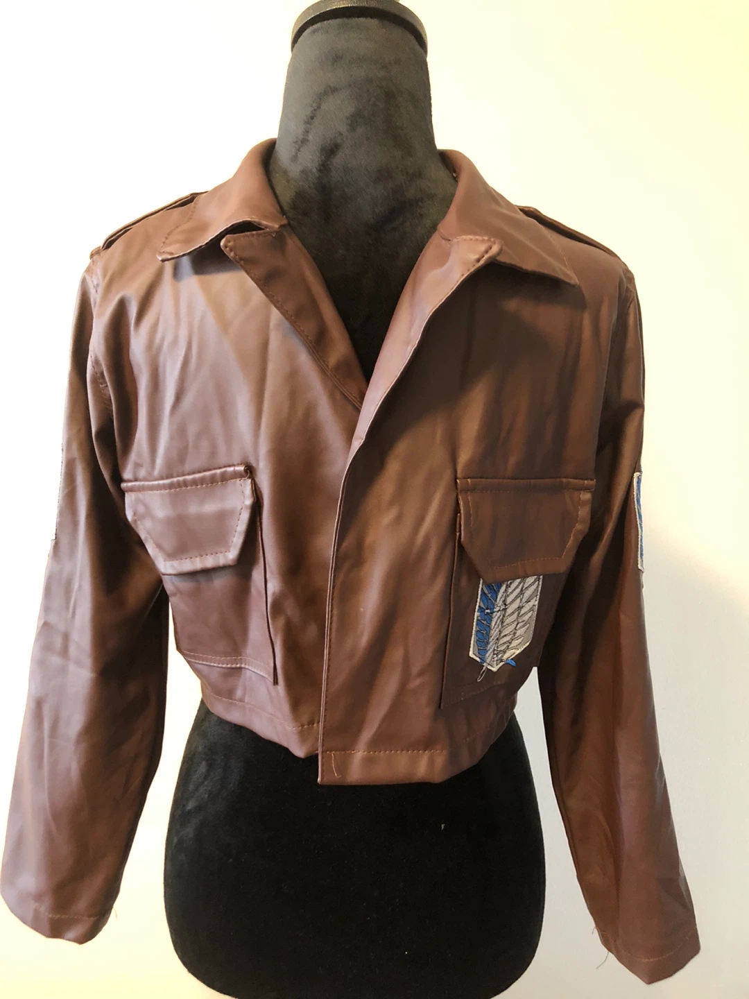 Attack on Titan Brown Jacket with Wings of Freedom Emblem