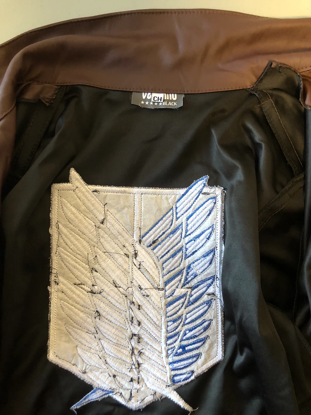 Attack on Titan Brown Jacket with Wings of Freedom Emblem - photo 4