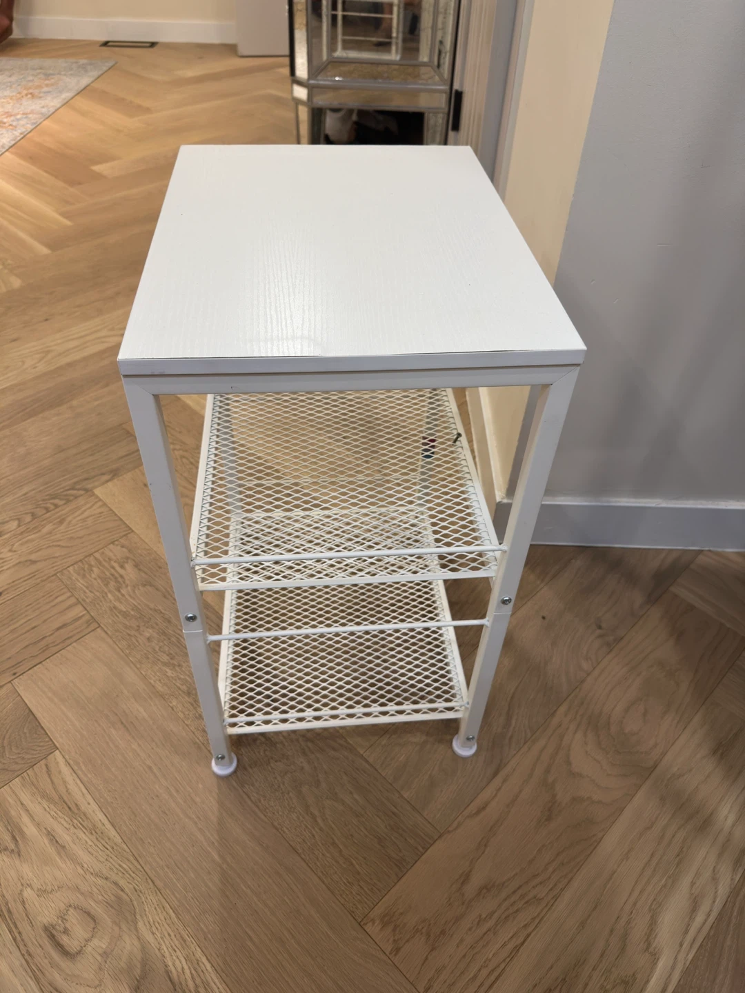 White 3-Shelf Metal Storage Unit - photo 2