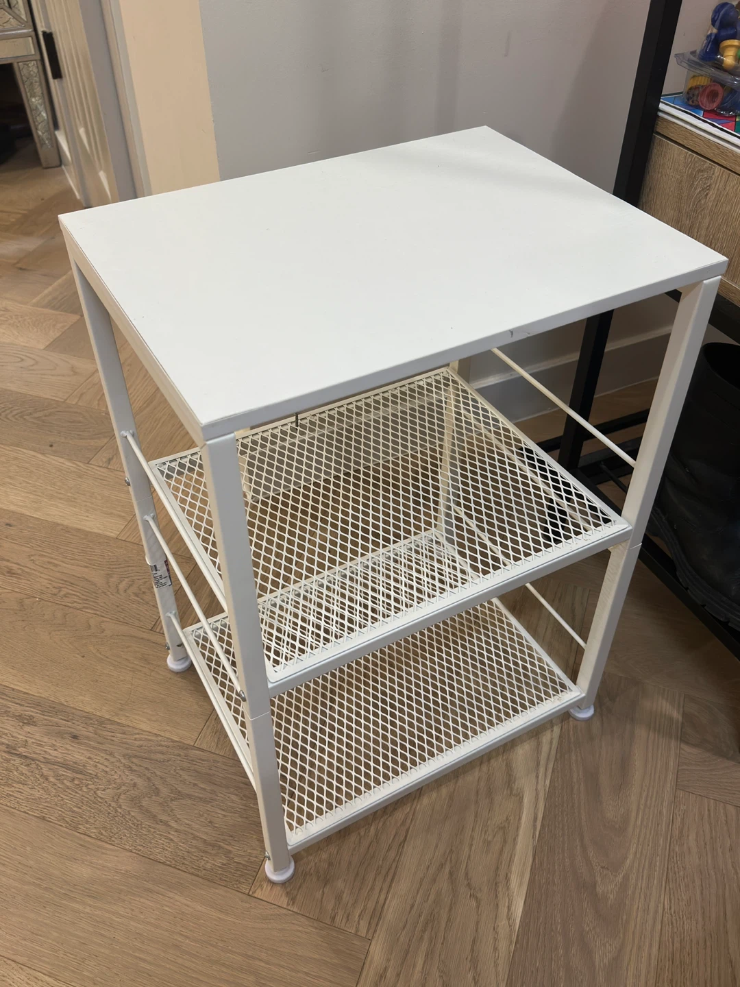 White 3-Shelf Metal Storage Unit