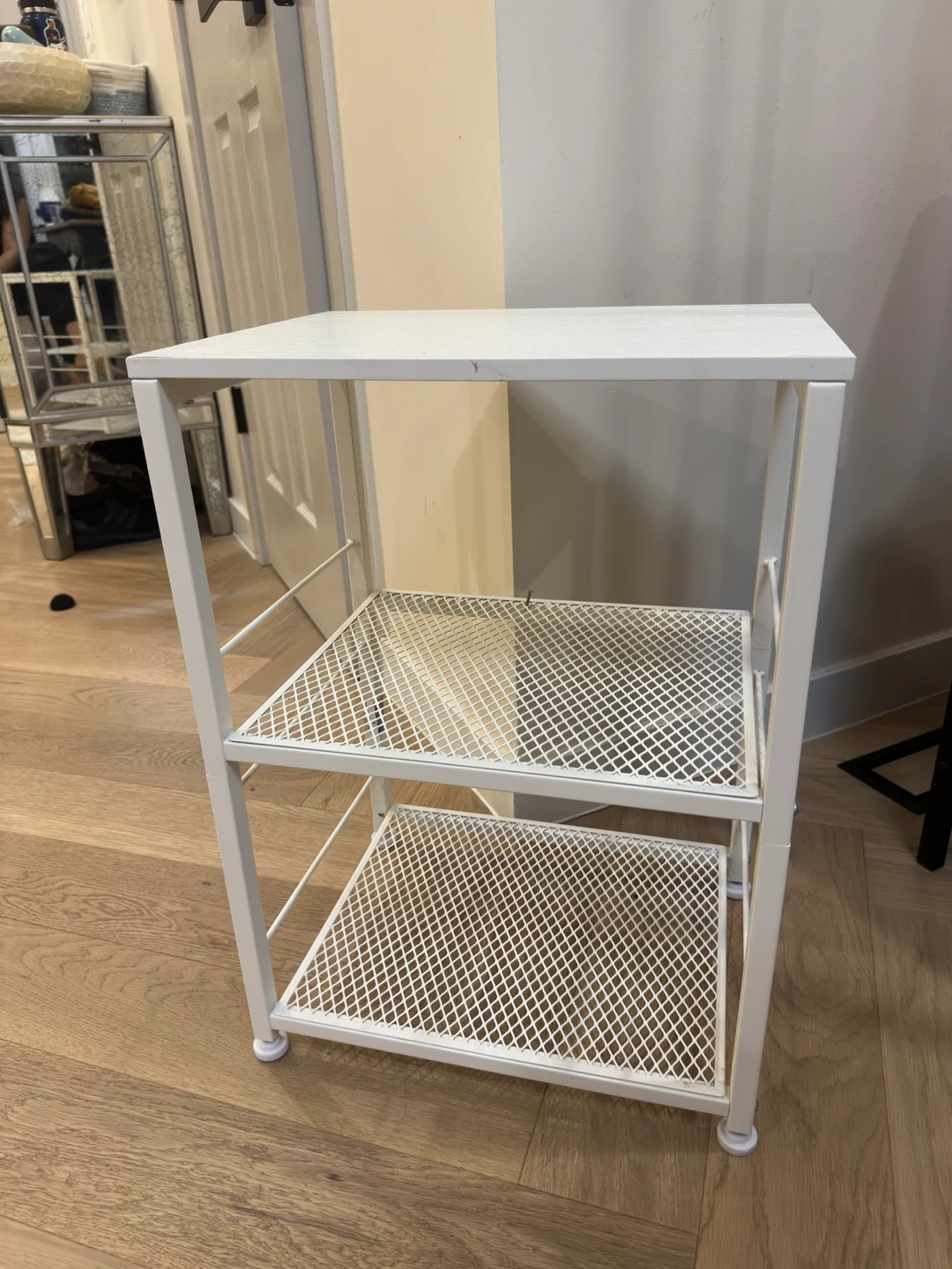 White 3-Shelf Metal Storage Unit - photo 3
