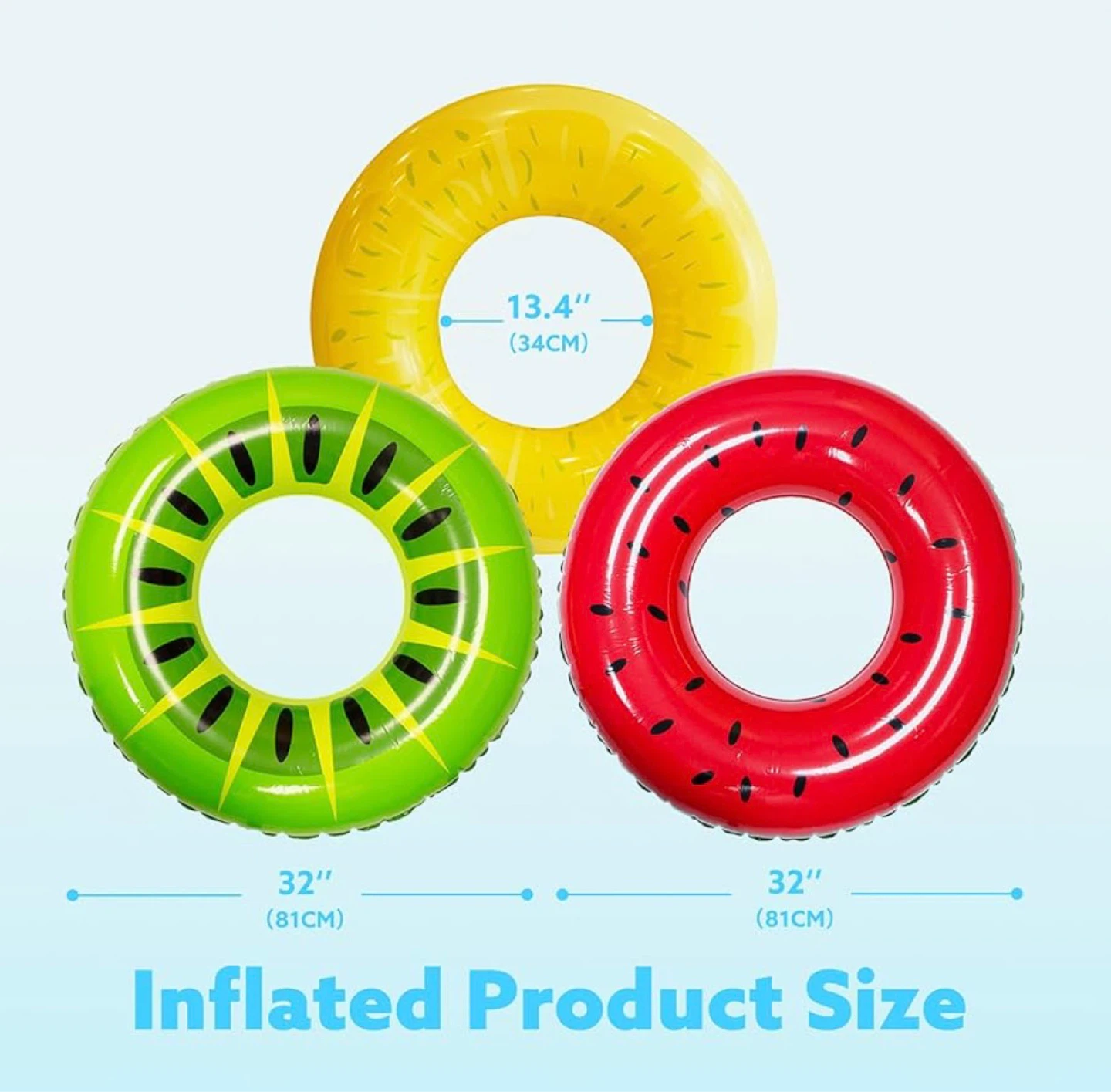 3 Pack Inflatable Pool Floats for Kids Adults - photo 2