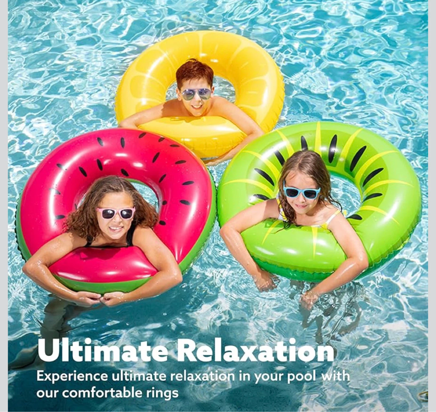 3 Pack Inflatable Pool Floats for Kids Adults