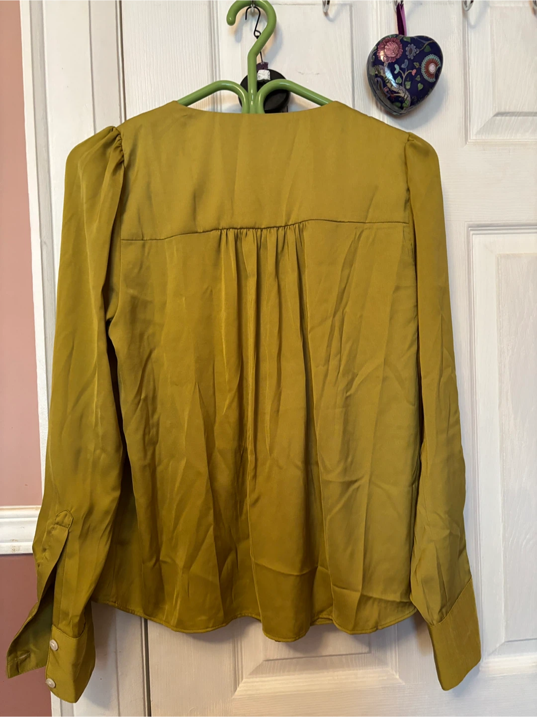 Banana Republic Mustard Yellow V-Neck Blouse - photo 2
