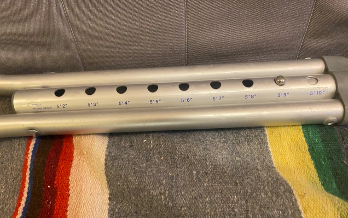 Adjustable Aluminum Crutches - photo 2