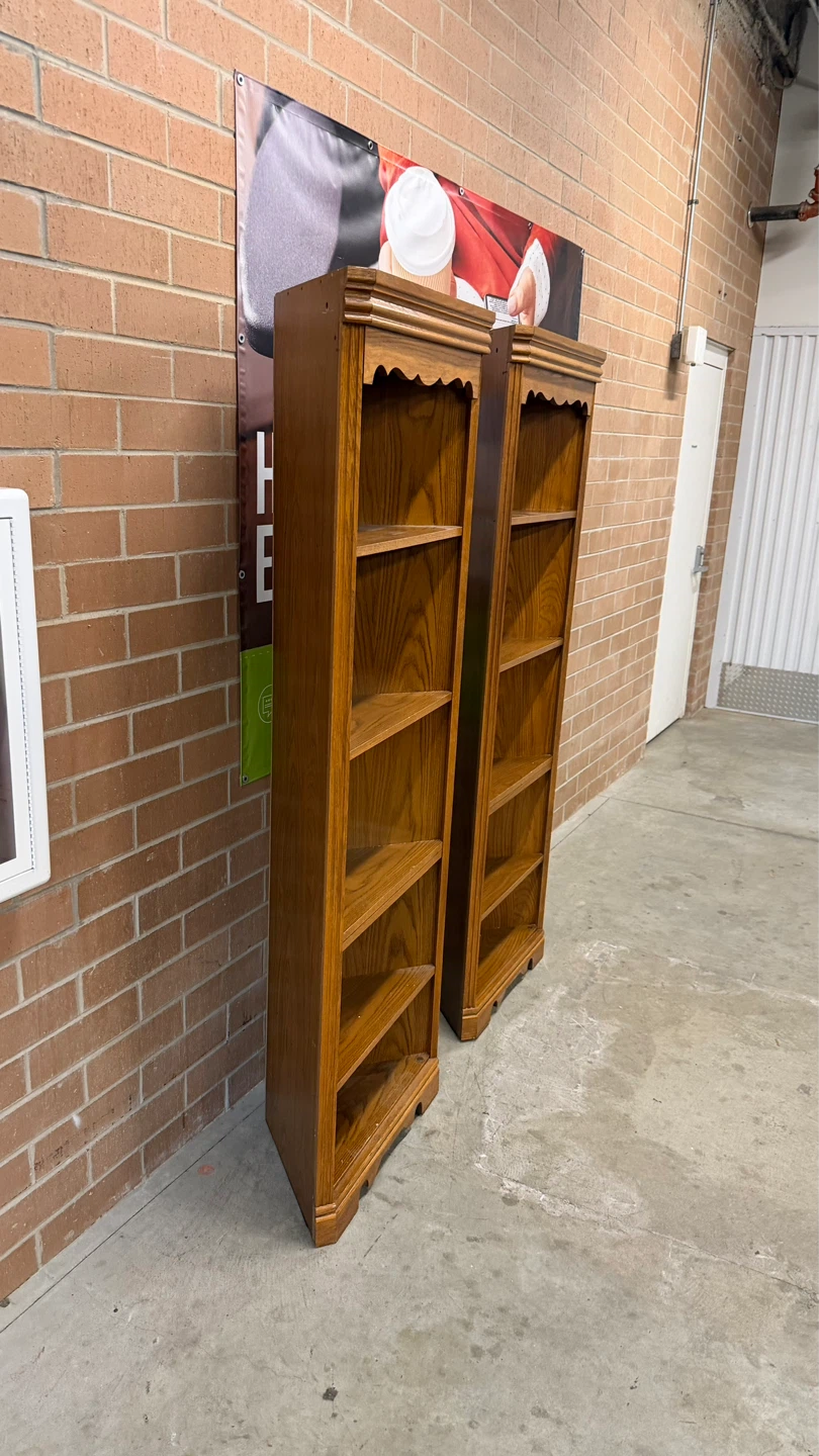Corner Set of Two Wooden Bookcases - photo 3