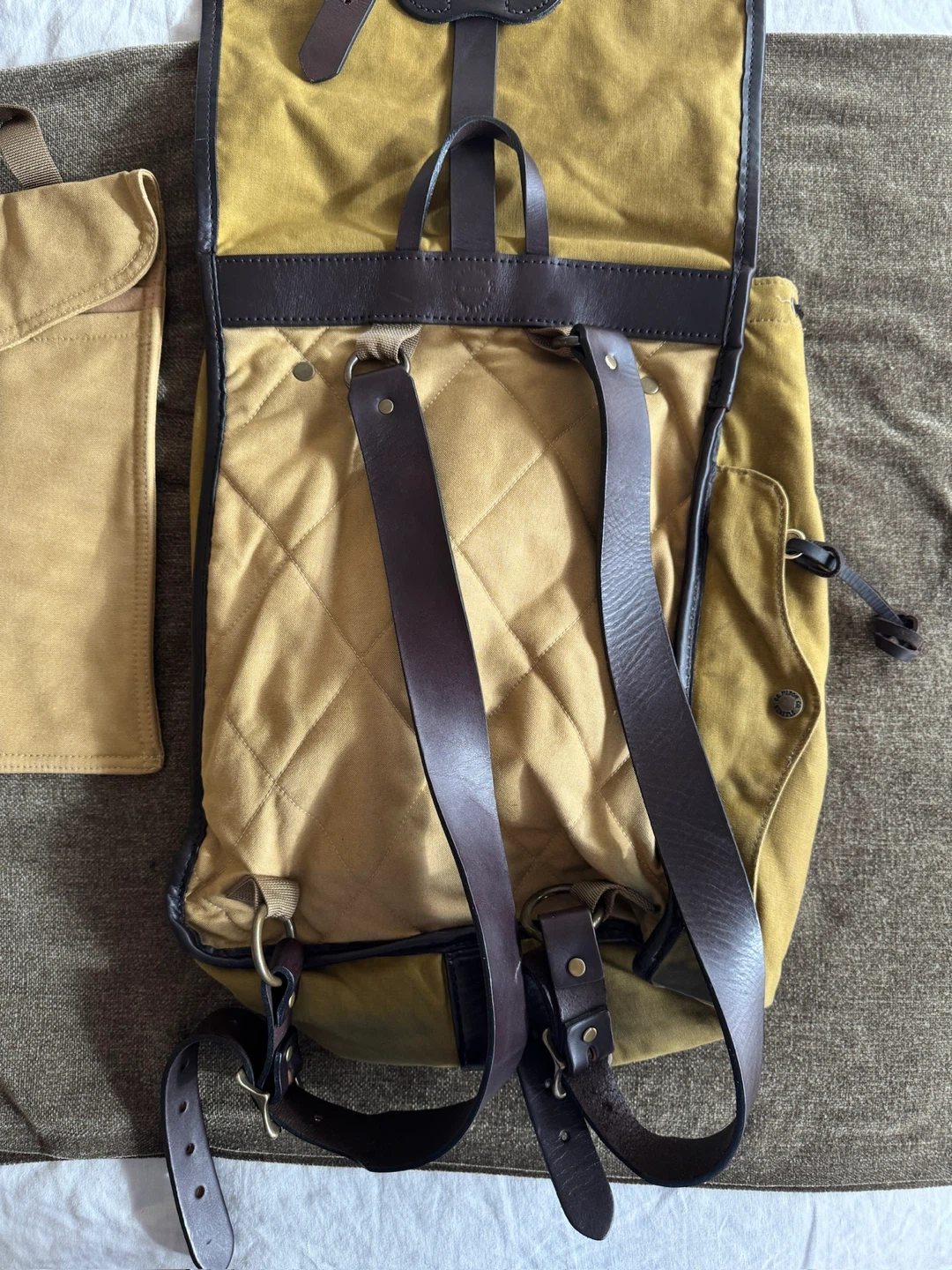 Filson Tan Canvas & Leather Backpack - photo 2