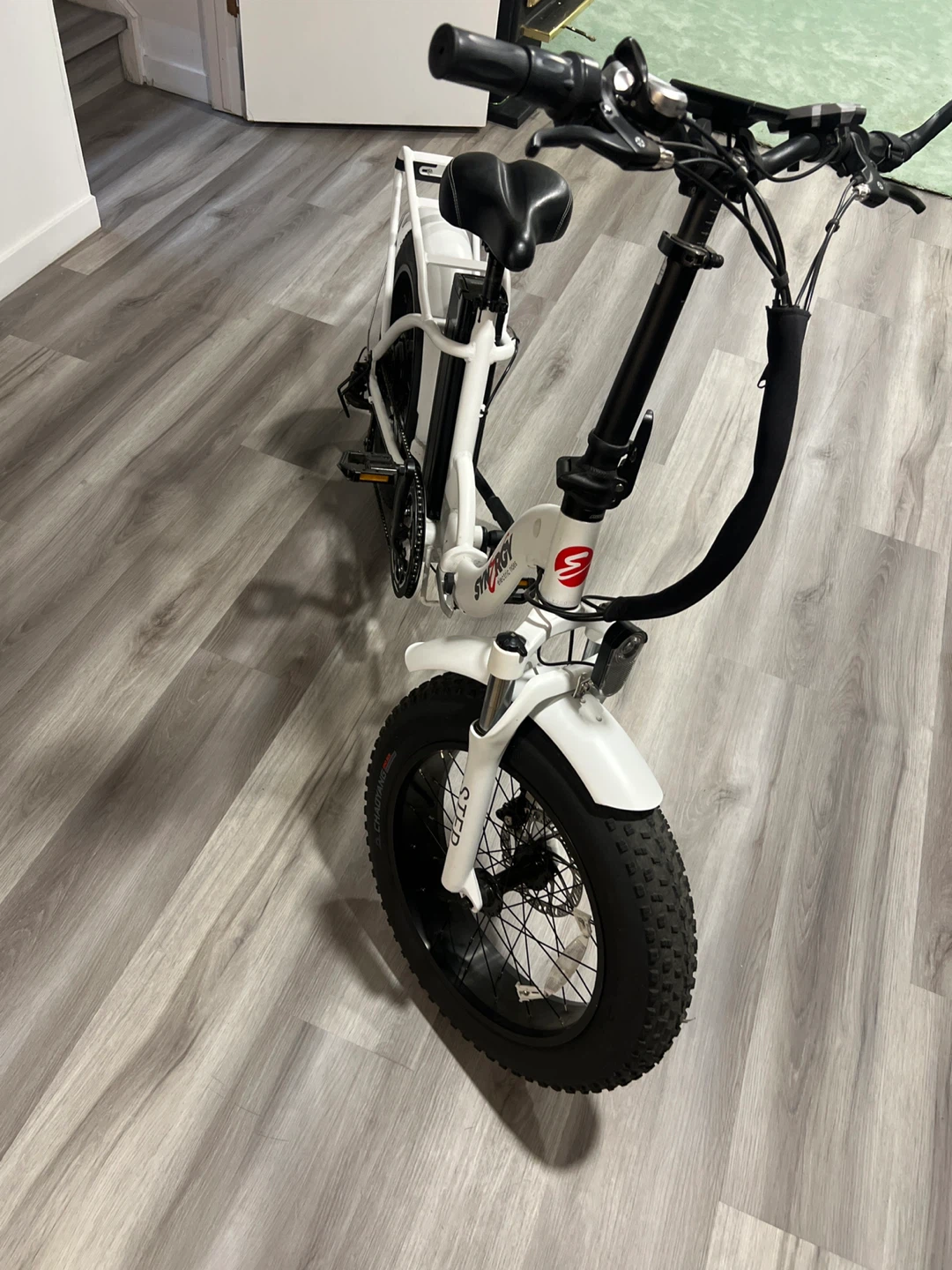 White Synergy Folding Electric Fat Bike - photo 2