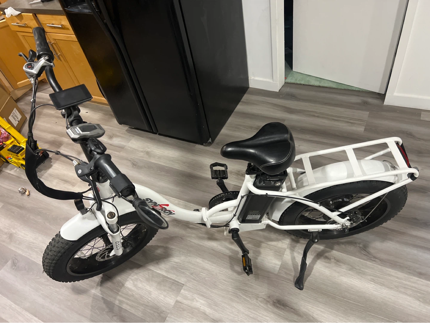 White Synergy Folding Electric Fat Bike - photo 3