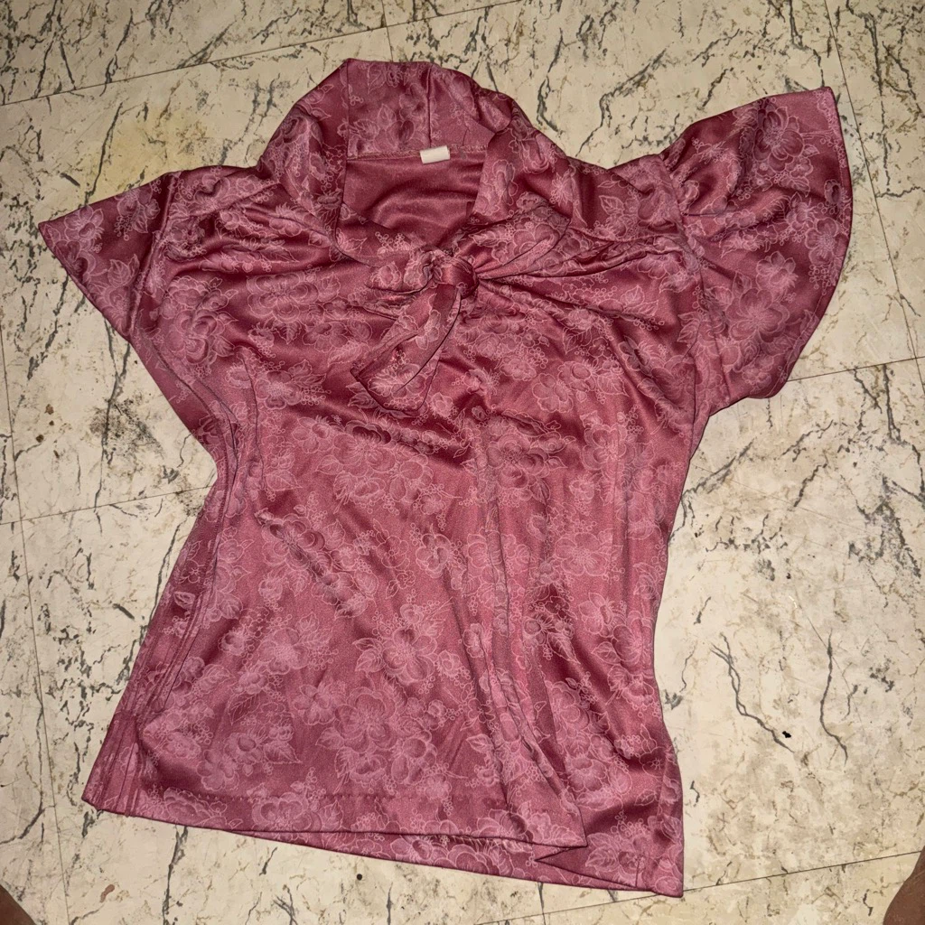 Pink Floral Print Short Sleeve Blouse - photo 2