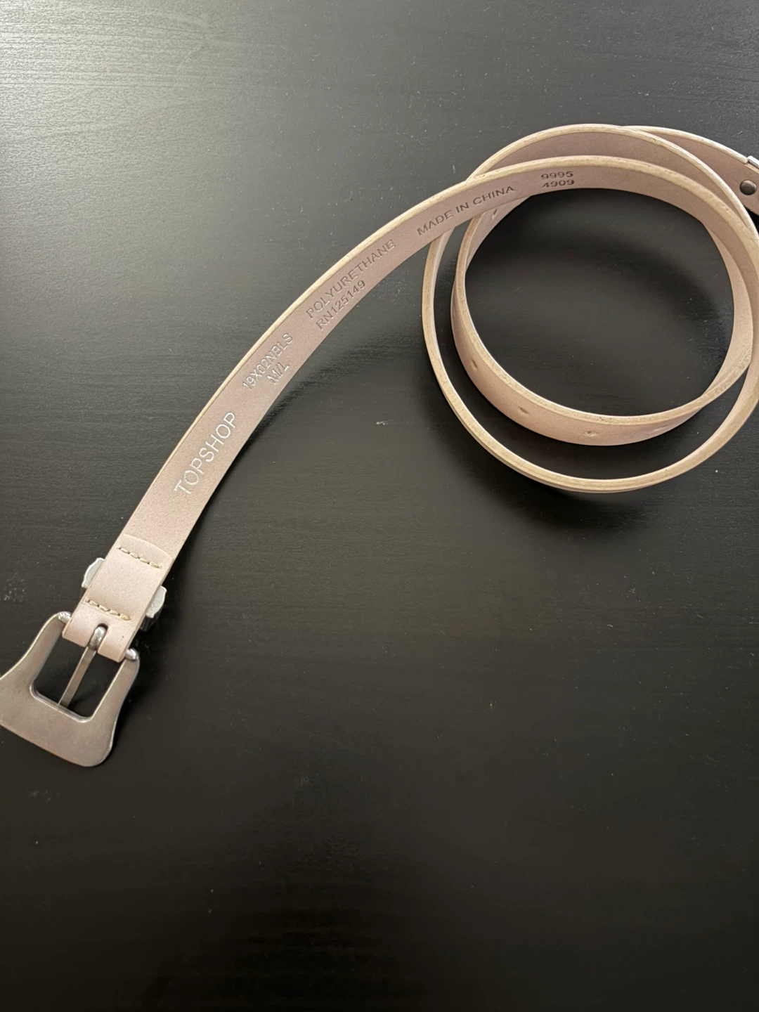 TOPSHOP Light Pink Western Buckle Belt - photo 4