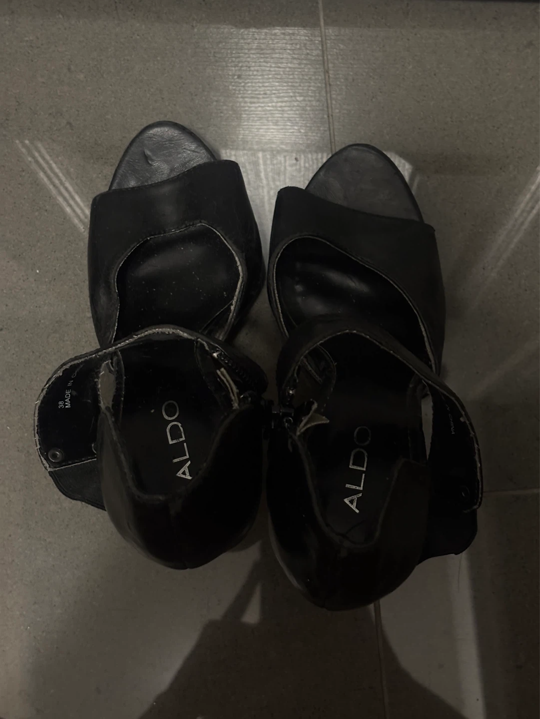 ALDO Black Leather Heels - photo 4