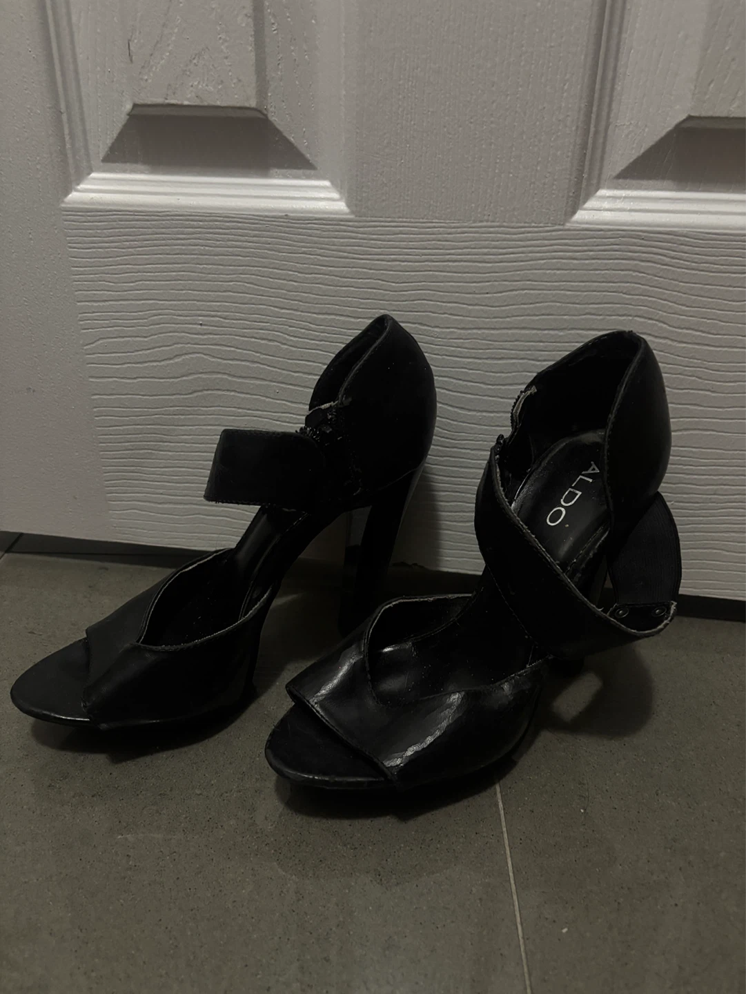 ALDO Black Leather Heels - photo 2