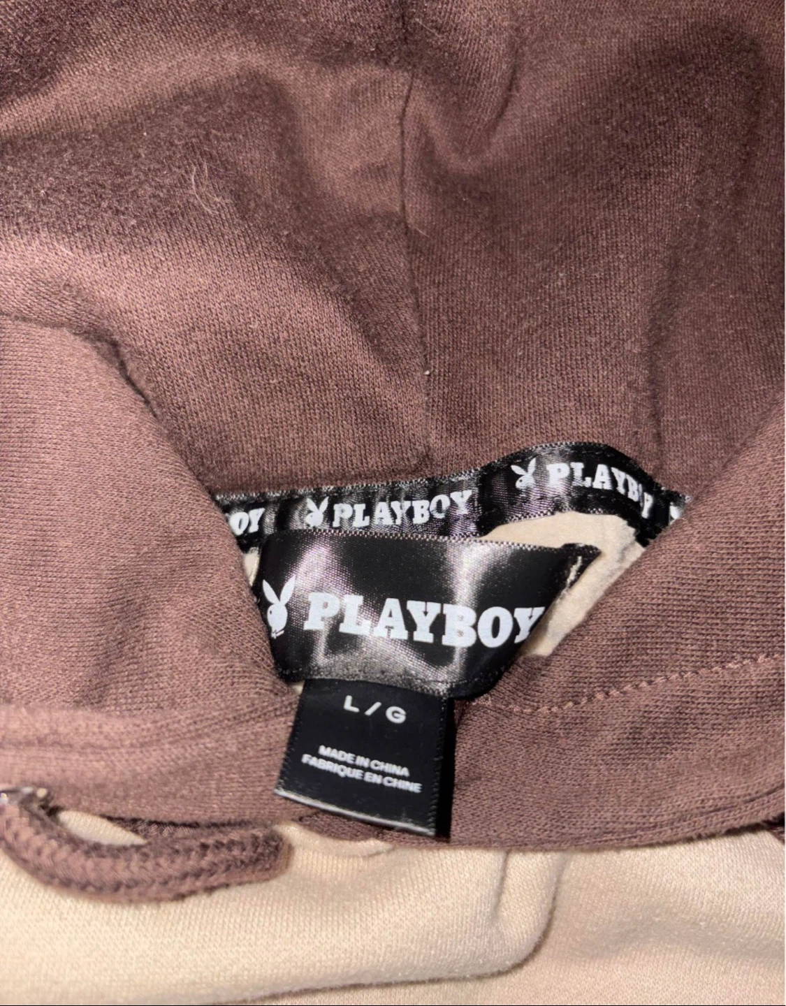 Playboy Hoodie 2 Tone Brown & Cream - photo 2