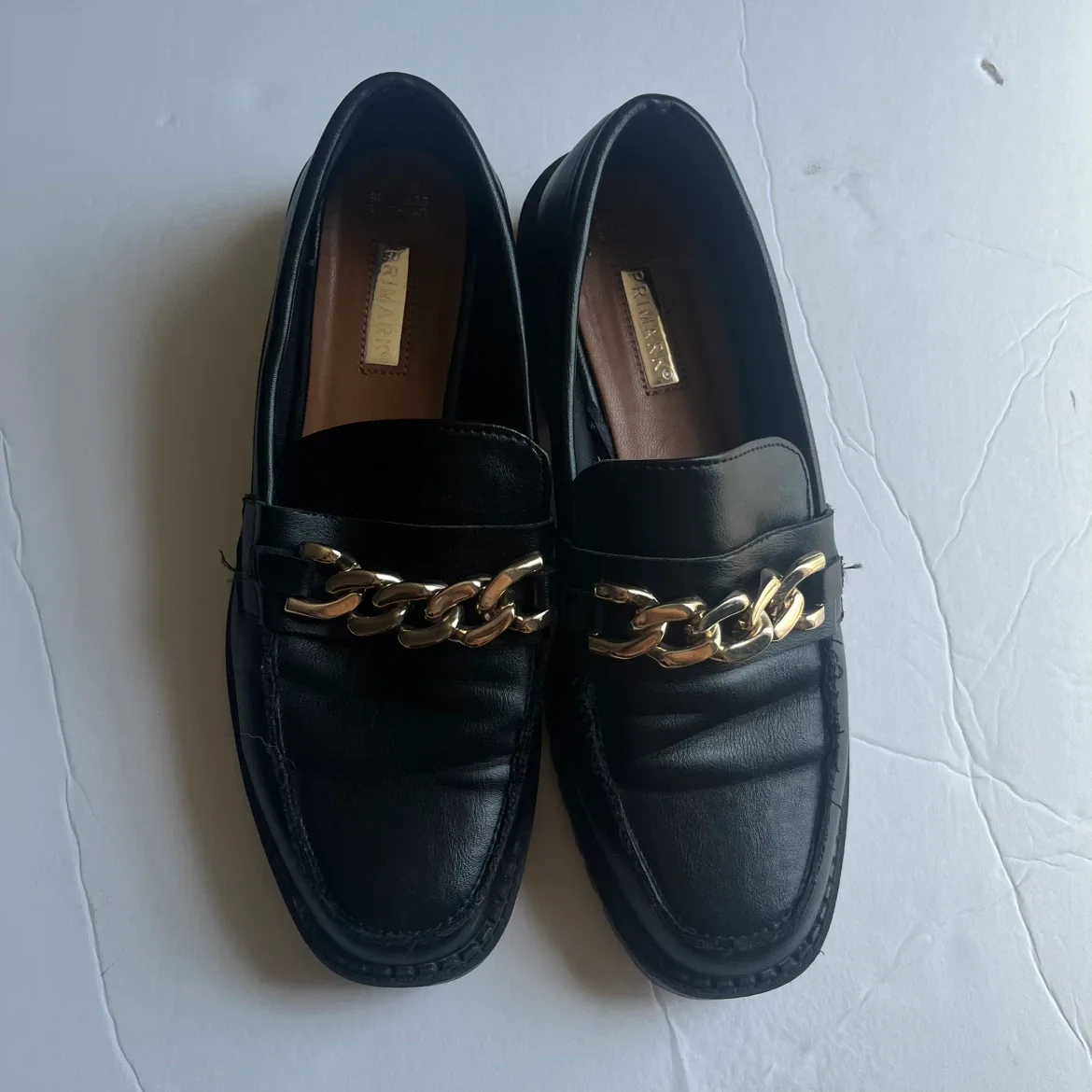 Primark Black Chain Loafers